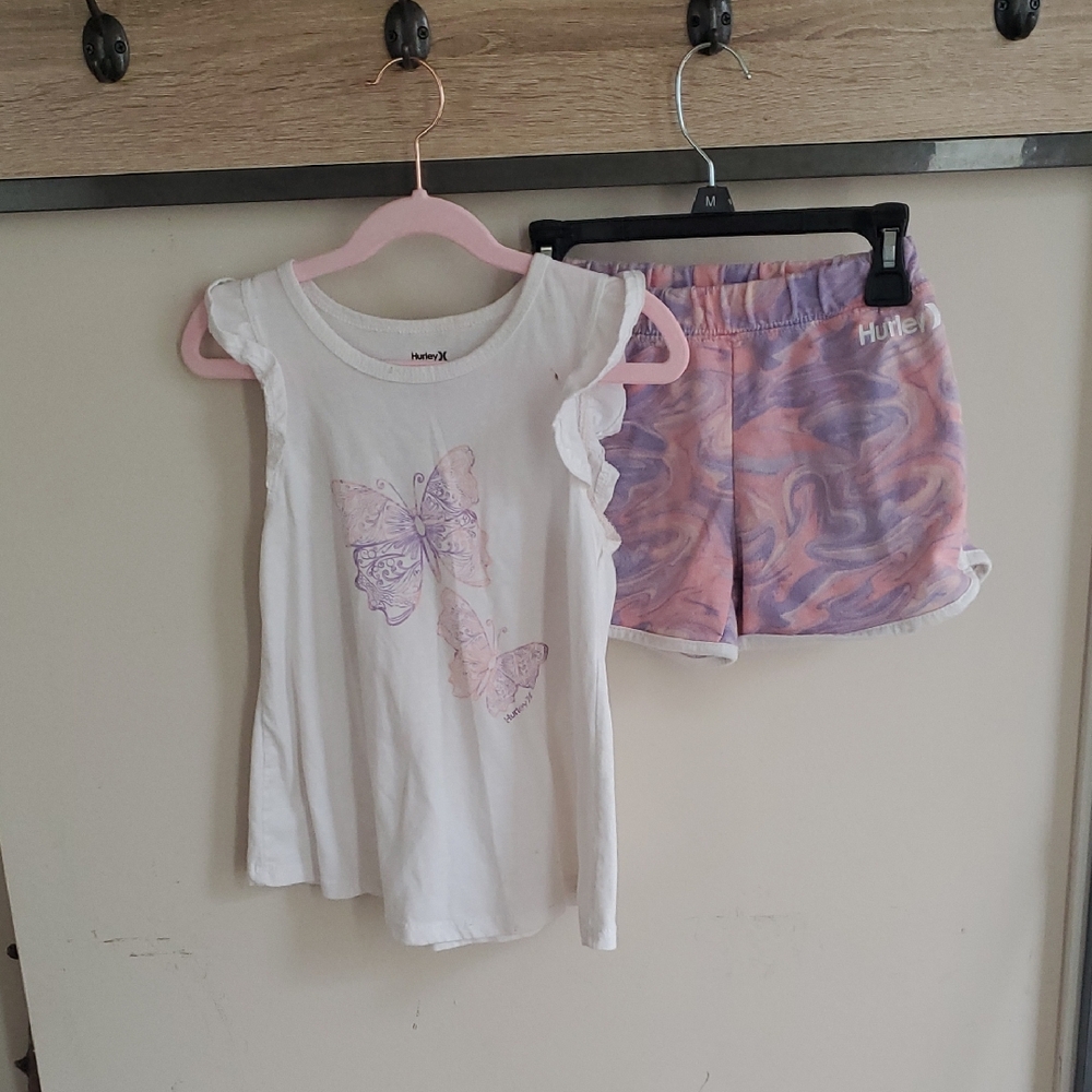 Hurley White and Purple Kids Matching Set